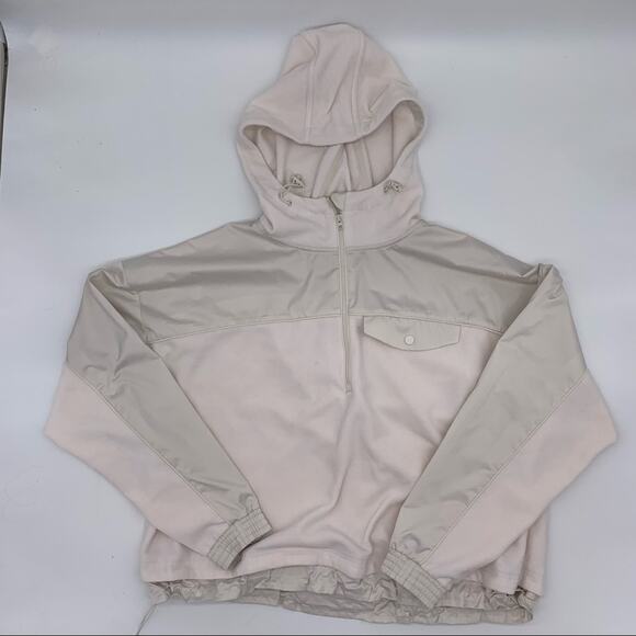 Athleta Zion Micro fleece 1/2 Zip Sweatshirt in Pearl- M - Picture 4 of 8